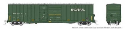 Trenton Works 6637 Cubic Foot Combination-Door Boxcar - Ready to Run -- BC Rail Random from , HO, Rapido Trains Inc 191004A
