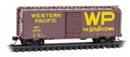 40′ Single-Door Boxcar - Ready to Run -- Western Pacific 20772 (Boxcar Red, yellow, Scrip, N, Micro Trains by Atlas 2000518