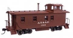 30′ ATSF 1300-Series Wood Caboose - Ready-to-Run -- Santa Fe 1322 (Pre-1938 Scheme, A. T. & S. F., HO, WalthersProto 103205