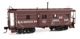 Milwaukee Road Rib Sided Caboose -- Milwaukee Road 980502 Buildings & Bridges (tuscan, black, whi, HO, WalthersProto 103659