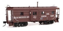 Milwaukee Road Rib Sided Caboose -- Milwaukee Road 980502 Buildings & Bridges (tuscan, black, whi, HO, WalthersProto 103659