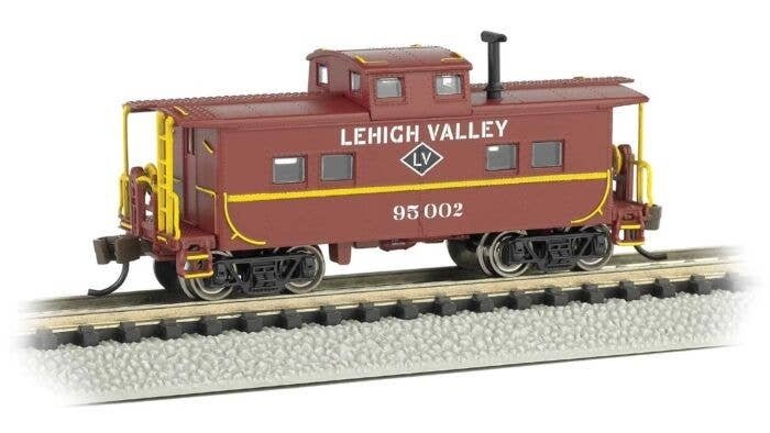 Northeast-Style Steel Cupola Caboose - Ready to Run - Silver Series(R) -- Lehigh Valley 95002, N, Bachmann Industries 16867