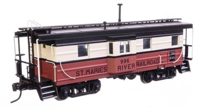 Milwaukee Road Rib Sided Caboose -- St. Maries River Railroad 996 (red, white, black oil stove), HO, WalthersProto 103661