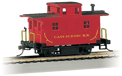 Wood 4-Wheel Bobber Caboose - Ready to Run - Silver Series(R) -- Cass Scenic Railroad, HO, Bachmann Industries 18445