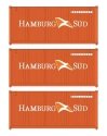 20′ Fully Corrugated Container - 3-Pack -- Hamburg Sud, HO, Walthers SceneMaster 18052
