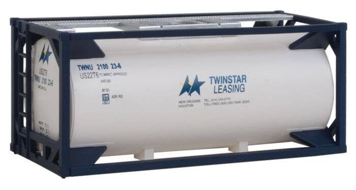 20′ Tank Container - Kit -- Twinstar Leasing, HO, Walthers SceneMaster 8106