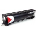 MIL 3800 Cylindrical Covered Hopper - Ready to Run -- Canadian Pacific 3 (black, red, white Small Early Multimark Logo), HO, Rap