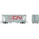 Enterprise 2-Bay Covered Hopper - Ready to Run -- Canadian National (gray, red, Noodle Logo), HO, Rapido Trains Inc 149009A