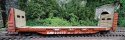 Bulkhead Flatcar - 3-D Resin & Laser-Cut Wood Kit -- Louisville & Nashville 22505 (brown, white), HO, State Tool & Die 722