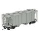 PS-2 2-Bay Covered Hopper - Ready to Run -- Undecorated (gray), HO, Kadee Quality Products 8001
