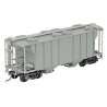 PS-2 2-Bay Covered Hopper - Ready to Run -- Undecorated (gray), HO, Kadee Quality Products 8001