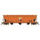 ACF 4650 Cubic Foot 3-Bay Covered Hopper - Ready to Run -- Far-Mar-Co (orange, black, brown), HO, Intermountain Railway Company 