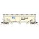 ACF 4650 Cubic Foot 3-Bay Covered Hopper - Ready to Run -- Dry Branch Kaolin ACFX (1996 Scheme, pale yellow, blue, black), HO, I