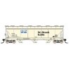 ACF 4650 Cubic Foot 3-Bay Covered Hopper - Ready to Run -- Dry Branch Kaolin ACFX (1996 Scheme, pale yellow, blue, black), HO, I