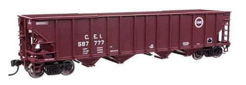 50′ 100-Ton 4-Bay Hopper - Ready to Run -- Chicago & Eastern Illinois 587777, HO, WalthersMainline 57801