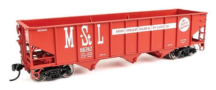 70-Ton AAR 3-Bay Open Hopper - Ready to Run -- Minneapolis & St. Louis 66656, HO, WalthersMainline 56714