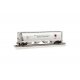 Canadian Cylindrical 4-Bay Grain Hopper - Ready to Run - Silver Series(R) -- Great Northern (gray, black, red, Large Grain Loadi