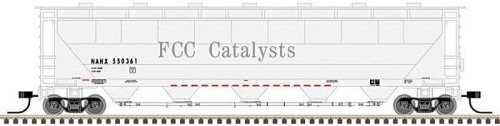 Trinity PD5000 Covered Hopper - Ready to Run -- FCC Catalysts NAHX 550340 (white, gra, N, Atlas Model Railroad Co. 50005674
