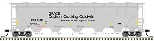 Trinity PD5000 Covered Hopper - Ready to Run -- Grace Davison NAHX 550171 (gray, blac, N, Atlas Model Railroad Co. 50005679