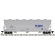 ACF 4650 Centerflow Covered Hopper Pre-1971 Version - Ready to Run - Master(R) -- Thiele Kaolin ACFX 46502 (gray, blue), HO, Atl