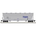 ACF 4650 Centerflow Covered Hopper Pre-1971 Version - Ready to Run - Master(R) -- Thiele Kaolin ACFX 46502 (gray, blue), HO, Atl