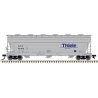 ACF 4650 Centerflow Covered Hopper Pre-1971 Version - Ready to Run - Master(R) -- Thiele Kaolin ACFX 46502 (gray, blue), HO, Atl