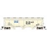ACF 4650 Cubic Foot 3-Bay Covered Hopper - Ready to Run -- Fdry Branch Kaolin ACFX (light yellow, black, blue, white), N, Interm
