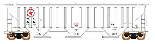 PS2CD 4750 Cubic Foot 3-Bay Covered Hopper - Ready to Run -- Searles Valley Minerals Operations - North American Chemical DGHX (