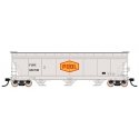 ACF 4650 Cubic Foot 3-Bay Covered Hopper - Ready to Run -- First Union Rail FURX (Ex-POOL Grain, gry, yellow, red), N, Intermoun