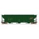 PS2CD 4750 Cubic Foot 3-Bay Covered Hopper - Ready to Run -- Chicago & North Western (green, black, Employee Owned Logo on Plate