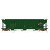 PS2CD 4750 Cubic Foot 3-Bay Covered Hopper - Ready to Run -- Chicago & North Western (green, black, Employee Owned Logo on Plate