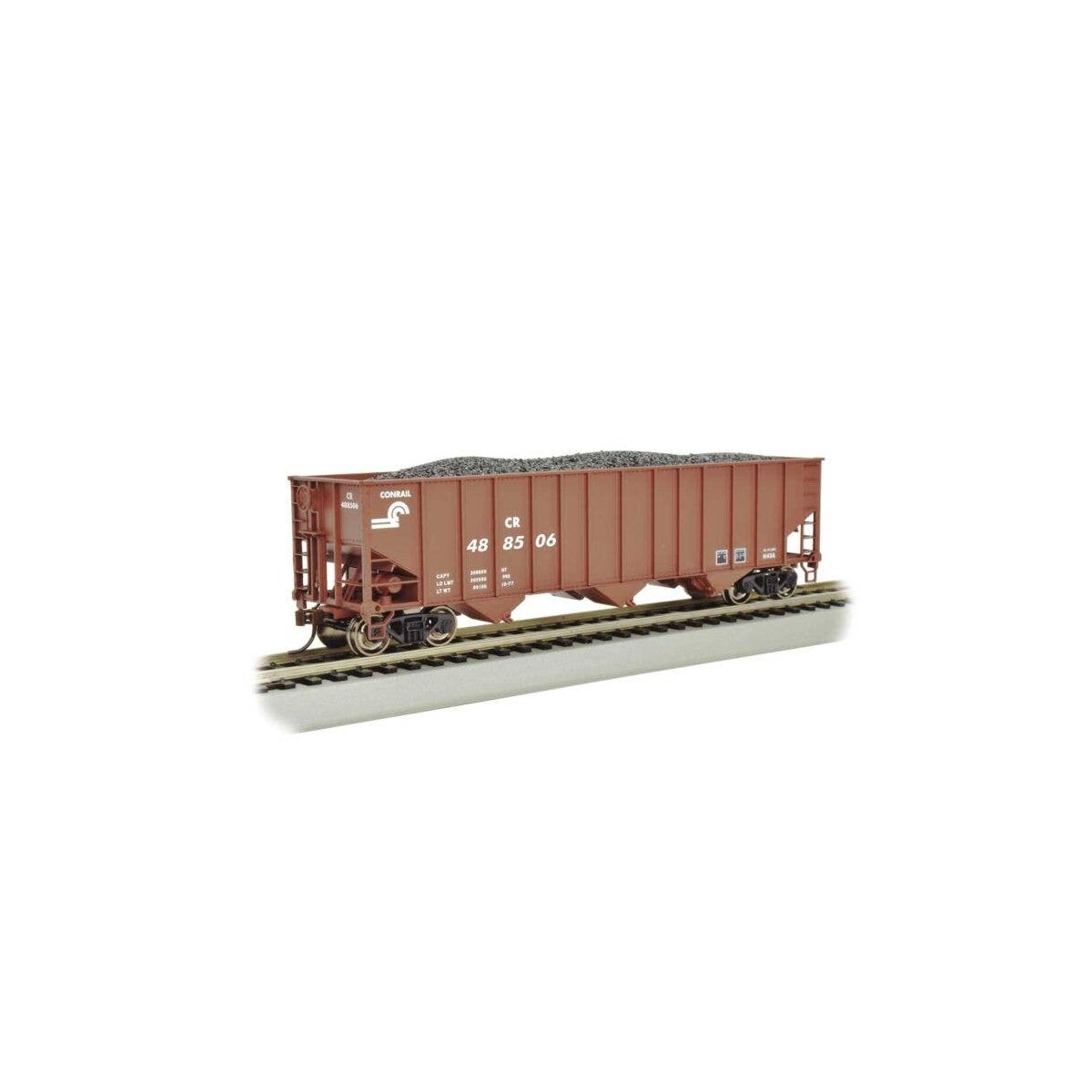 Bethlehem Steel 3-Bay 100-Ton Open Hopper - Ready to Run - Silver Series(R) -- Conrail 488506 (Boxcar Red), HO, Bachmann Industr