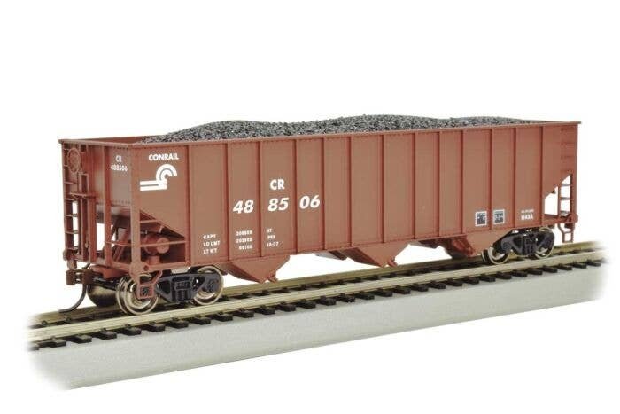 Bethlehem Steel 3-Bay 100-Ton Open Hopper - Ready to Run - Silver Series(R) -- Conrail 488506 (Boxcar Red), HO, Bachmann Industr