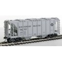 1958 Cubic Foot 2-Bay Covered Hopper w/Closed Sides - Ready to Run -- Southern Pacific T&NO Random (gray, black, Lines Logo), H