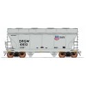 ACF 2-Bay Center-Flow Covered Hopper - Ready to Run -- Union Pacific (gray, SP or DRGW Reporting Marks, Building America Logo), 
