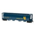 59′ 4-Bay Cylindrical Covered Hopper - Trough Hatch Version - Ready to Run -- ALPX Alberta Heritage Fund (Blue w/gold Letterin