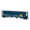 59′ 4-Bay Cylindrical Covered Hopper - Trough Hatch Version - Ready to Run -- ALPX Alberta Heritage Fund (Blue w/gold Letterin