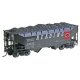 50-Ton AAR Standard Offset 2-Bay Open Hopper with Coal Load - Ready to Run -- Reading 87255 (As-Delivered 1957, black, red, Diam