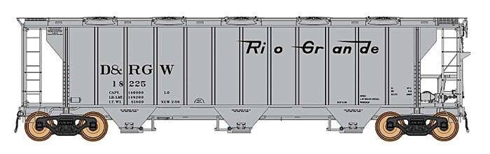 ACF 2927 Cu. Ft. Covered Hopper - Ready to Run -- Denver & Rio Grande Western (gray, Small Flying Grande), HO, Intermountain Rai