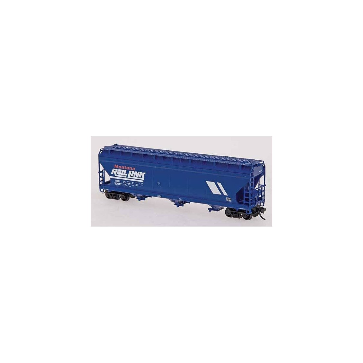 ACF 4650 Cubic Foot 3-Bay Covered Hopper - Ready to Run -- Montana Rail Link (blue, white, red, 2-Bar Logo), N, Intermountain Ra