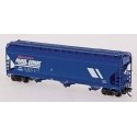 ACF 4650 Cubic Foot 3-Bay Covered Hopper - Ready to Run -- Montana Rail Link (blue, white, red, 2-Bar Logo), N, Intermountain Ra