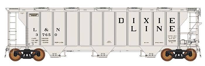 ACF 2927 Cu. Ft. Covered Hopper - Ready to Run -- Louisville & Nashville (gray, Dixie Line Billboard Lettering), HO, Intermounta