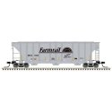 PS-2 4427 3-Bay Covered Hopper - Ready to Run - Master(R) -- Farmrail GNBC 1005 (gray, black), N, Atlas Model Railroad Co. 50006