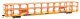 89′ Flatcar w/Tri-Level Open Auto Rack - Ready to Run -- Denver & Rio Grande Western(TM) Rack Tr, HO, WalthersMainline 8207