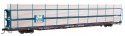 89′ Flatcar w/Tri-Level Shielded Auto Rack - Ready to Run -- Boston & Maine 90882, TTKX Flatcar , HO, WalthersMainline 8303