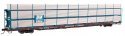89′ Flatcar w/Tri-Level Shielded Auto Rack - Ready to Run -- Boston & Maine 908827, TTKX Flatcar, HO, WalthersMainline 8304
