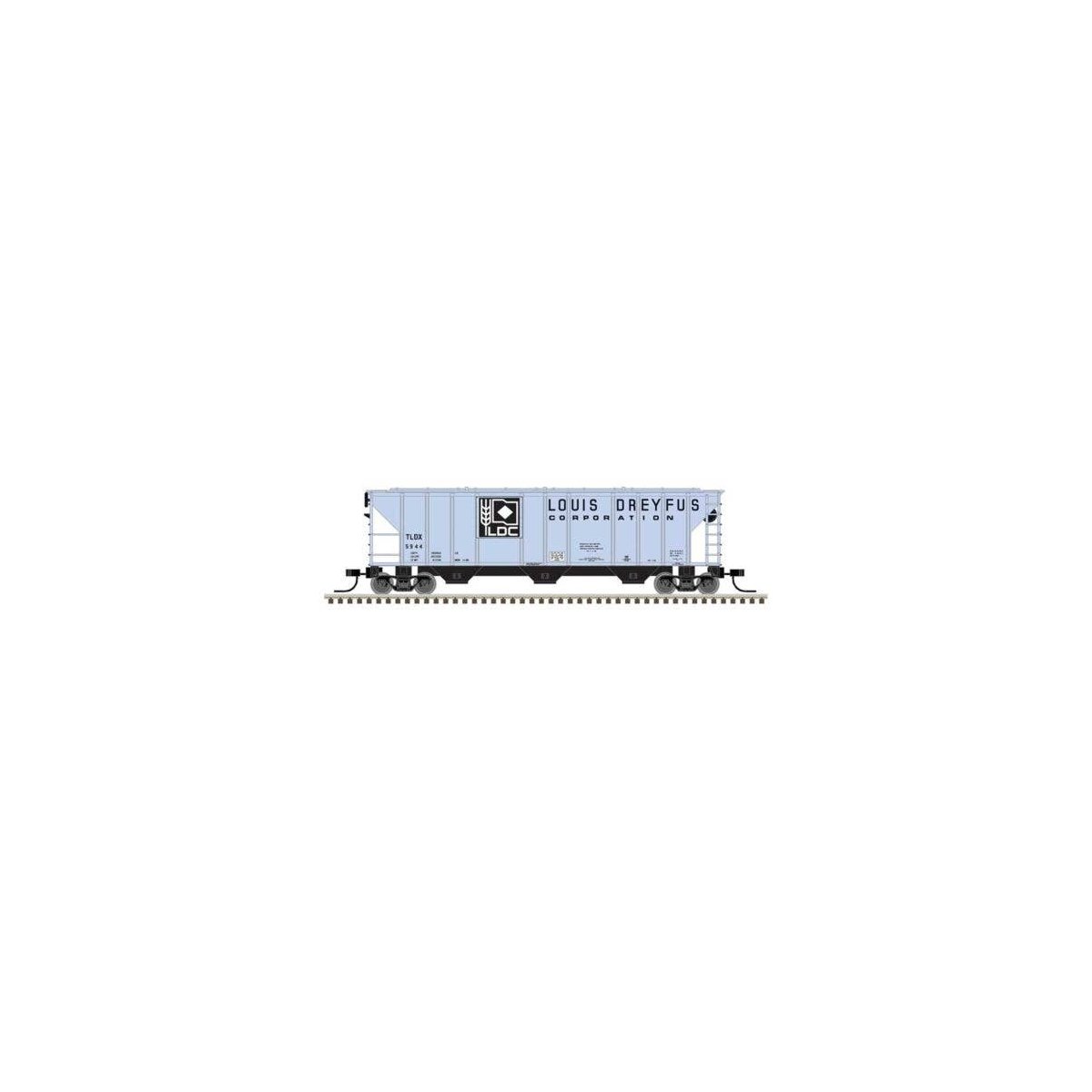 PS-2 4427 3-Bay Covered Hopper - Ready to Run - Master(R) -- Louis Dreyfus TLDX 5946 (blue, black), N, Atlas Model Railroad Co. 