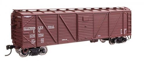 40′ ARA Single Sheathed Boxcar with Dreadnaught Ends - Ready to Run -- Illinois Central 176752, HO, WalthersMainline 40365