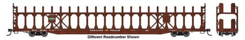 89′ Flatcar w/Bi-Level Open Auto Rack - Ready to Run -- Illinois Central 901187, HO, WalthersMainline 8038