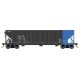 100-Ton 3-Bay Open Hopper - Ready to Run - Executive Line -- Western Pacific 70180 (black, blue end), HO, Bowser Manufacturing C